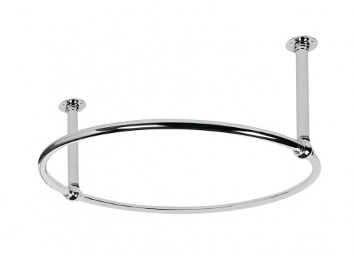 Circular Shower Curtain Rail With 2 Ceiling Fixing In