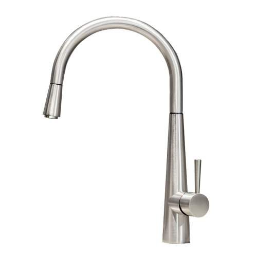Gessi Just Mixer Tap with pull out spray Brushed Nickel