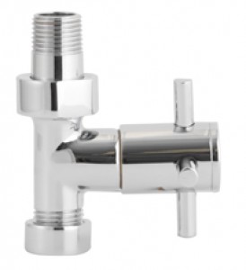  Modern  X Head Straight Radiator Valves Pair in Chrome