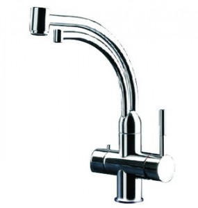 Gessi Kitchen Mixer with Filtered Cold Water spout in Polished Chrome