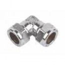 90 Degree Compression Elbow Chrome. To fit 22mm Plumbing 90 Degree Compression Elbow Chrome. To fit 22mm Plumbing