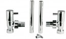 Modern Angled Radiator Valves Pair in Chrome Modern Angled Radiator Valves Pair in Chrome
