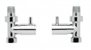 Modern Straight Radiator Valves Pair in Chrome Modern Straight Radiator Valves Pair in Chrome