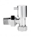 Economy Angled Radiator Valves Pair in Chrome Economy Angled Radiator Valves Pair in Chrome