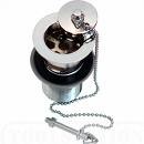 Basin Waste Plug and Chain in Chrome