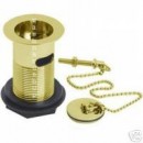 Basin Waste Plug and Chain in Gold