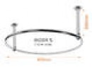 Circular Shower Curtain Rail with 2 Ceiling Fixings Chrome