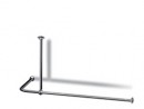 L Shaped Shower Curtain Rail with Ceiling Fixing in High Quality Chrome Plated Brass L Shaped Shower Curtain Rail with Ceiling Fixing in High Quality Chrome Plated Brass