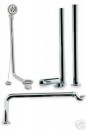Modern Roll Top Bath Pack in Chrome Plated Brass.