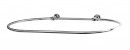 Oval Shower Curtain Rail with 2 Wall Fixing Antique Gold Plated Brass