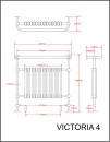 Victoria 4 Ball Jointed 955mm x 945mm Chrome