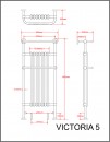 Victoria 5 Ball Jointed 1500mm x 600mm Chrome
