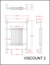 Viscount 2 Ball Jointed 975mm x 678mm Chrome