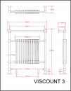 Viscount 3 Ball Jointed 955mm x 805mm Chrome