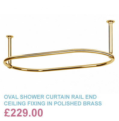 Oval shower curtain rail