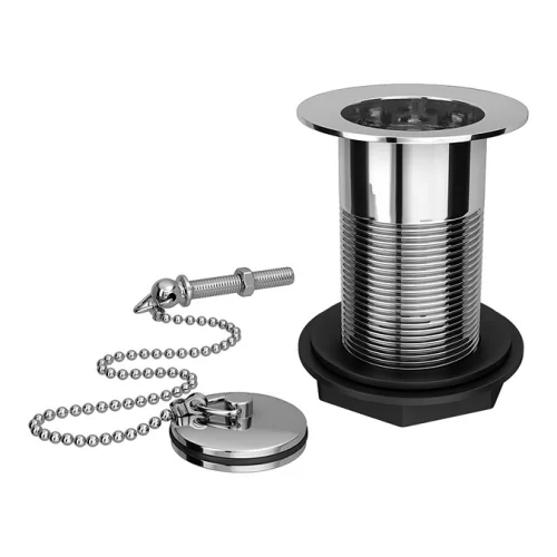 Basin Waste Plug and Chain Unslotted in Chrome