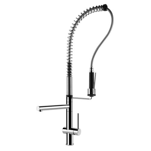 Gessi Oxygen Hi Tec Pro Kitchen Tap Brushed Nickel