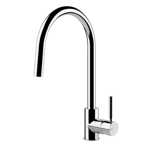 Gessi Neutron Single Side Lever Mixer Tap with C Spout and Pull out Spout Chrome