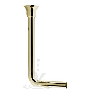 Low Level Flush Pipe and Flange in Gold