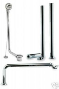 Roll Top Bath Pack in Chrome Plated Brass.