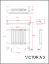 Victoria 3 Ball Jointed 955mm x 805mm Chrome